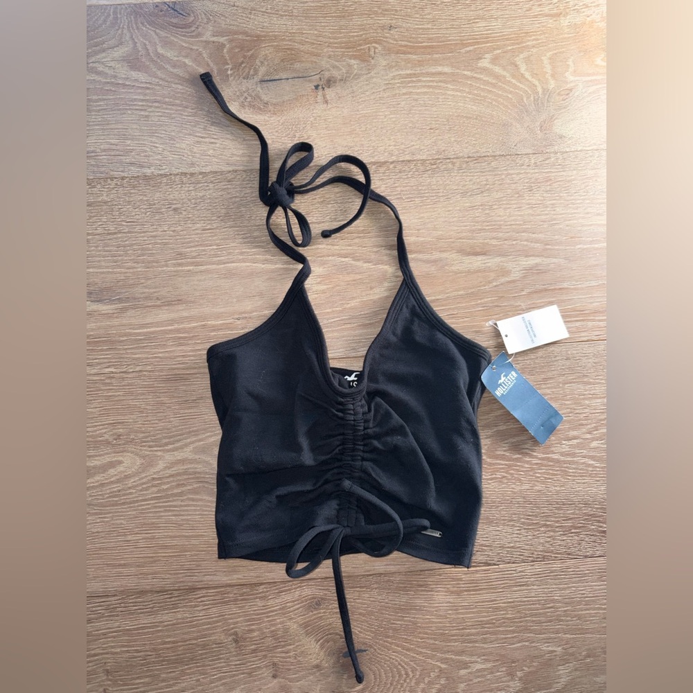 Brand new Hollister Black Halter tank top black xs with tags